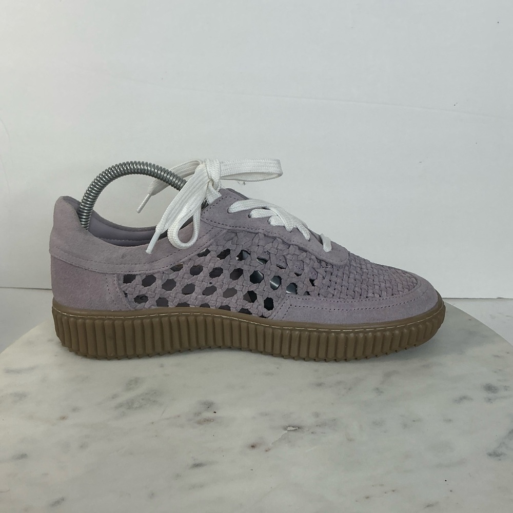 Free People Size 8.5 Wimberly Woven Suede Purple Lace Up Sneaker - Picture 7 of 13